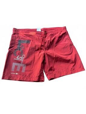 Lacoste Red Logo Swim Trunks XL